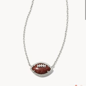 Kendra Scott silver football necklace